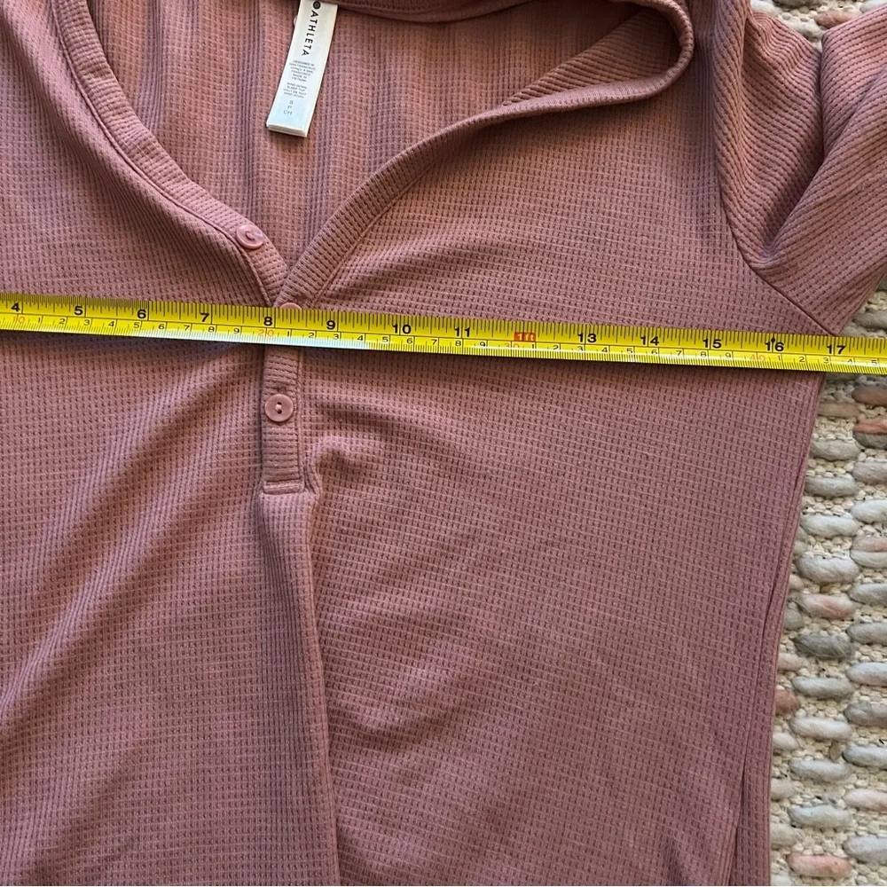 Athleta Wind Down‎ Waffle Knit Pink Top